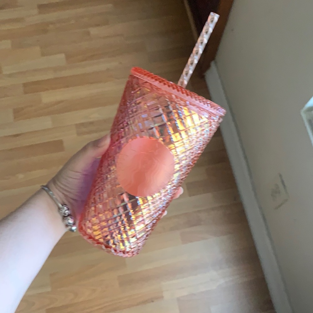 Bright Rose Gold Holiday Jewel Starbucks Cup